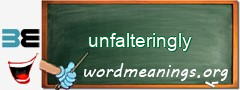 WordMeaning blackboard for unfalteringly